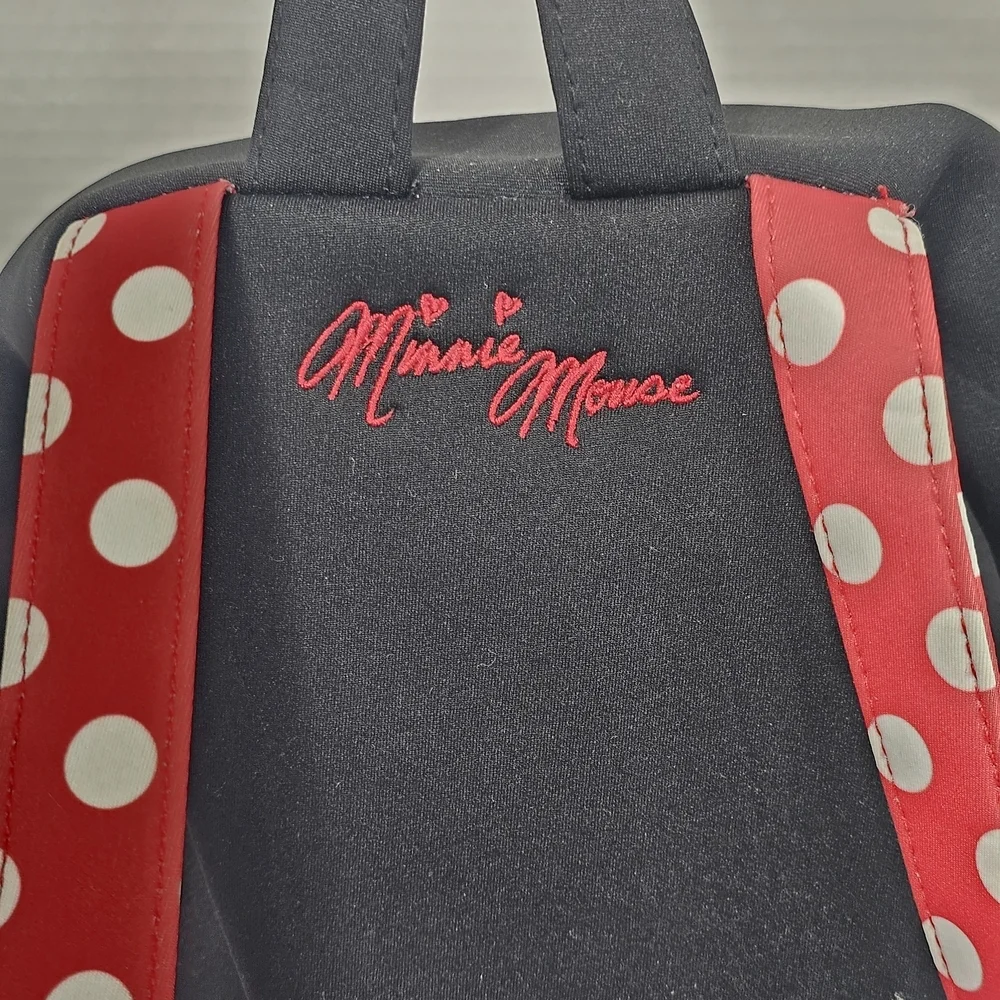 Disneyland Cute Minnie Mouse Medium Size Backpack Black/red  Collectible Rare